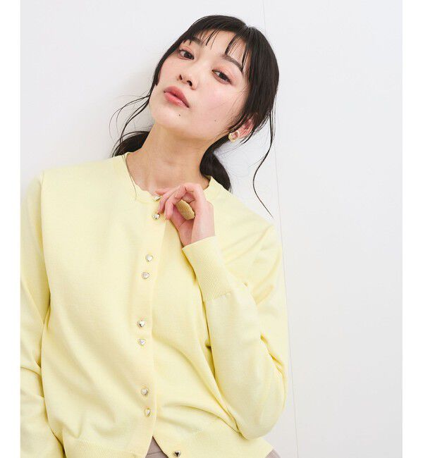 VIS「【洗える】ダブルハートボタンカーディガン」|カーディガン|