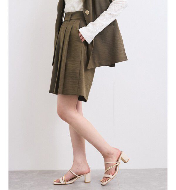 VIS「【セットアップ対応】ベルト付きバミューダパンツ」|チノ|