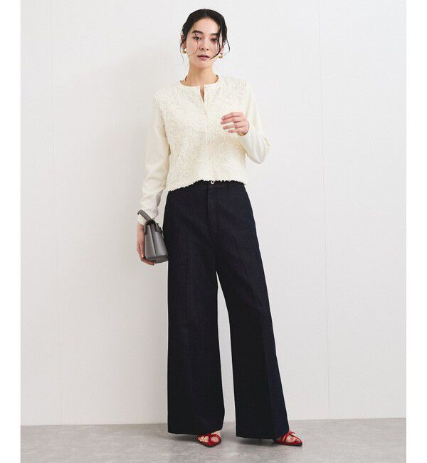 VIS「レースドッキングカーディガン」|カーディガン|