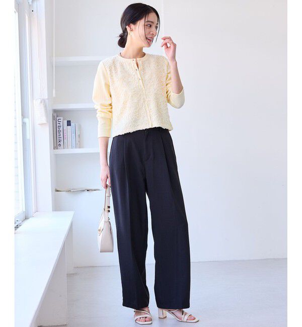 VIS「レースドッキングカーディガン」|カーディガン|