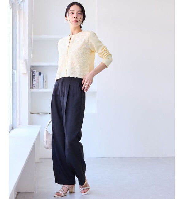 VIS「レースドッキングカーディガン」|カーディガン|