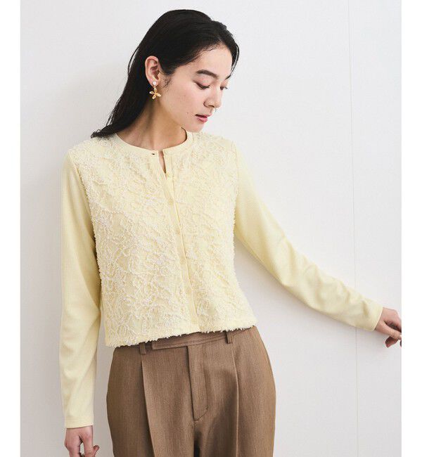VIS「レースドッキングカーディガン」|カーディガン|