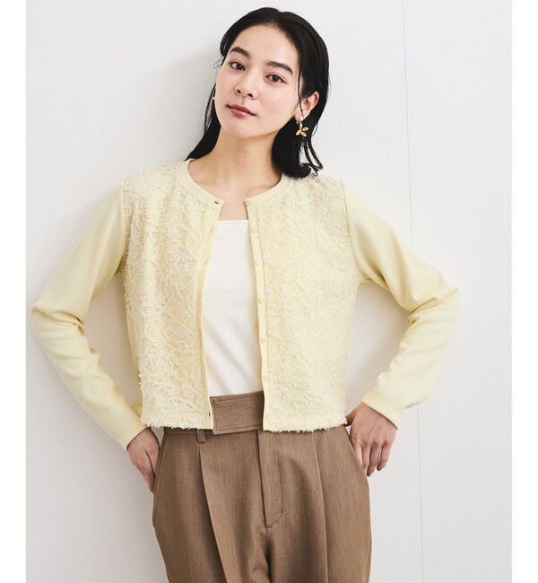 VIS「レースドッキングカーディガン」|カーディガン|
