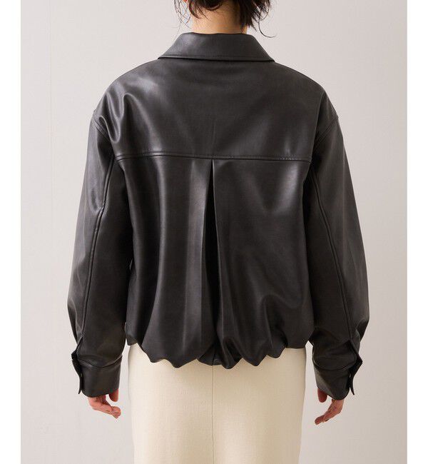 VIS「アウトポケット合皮ブルゾン」|ブルゾン・スタジャン|