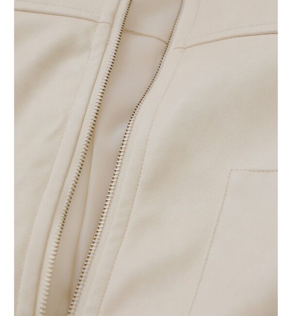 VIS「アウトポケット合皮ブルゾン」|ブルゾン・スタジャン|