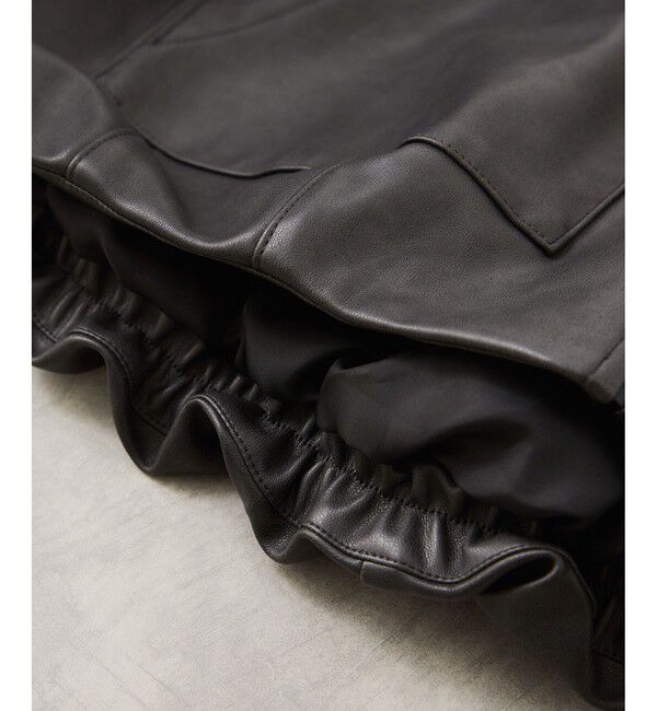 VIS「アウトポケット合皮ブルゾン」|ブルゾン・スタジャン|