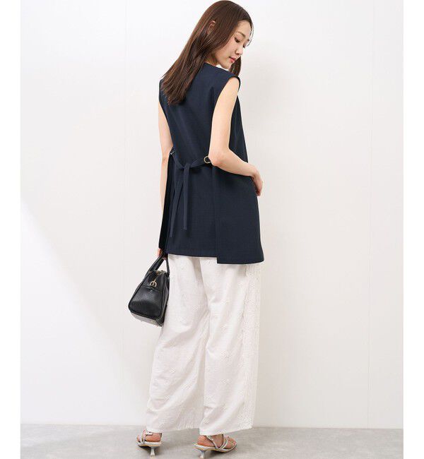 Rope&rsquo;Picnic「【抗菌防臭・接触冷感・UVカット】カナパノースーリーブジレ/セットアップ対応」|ベスト・ジレ|