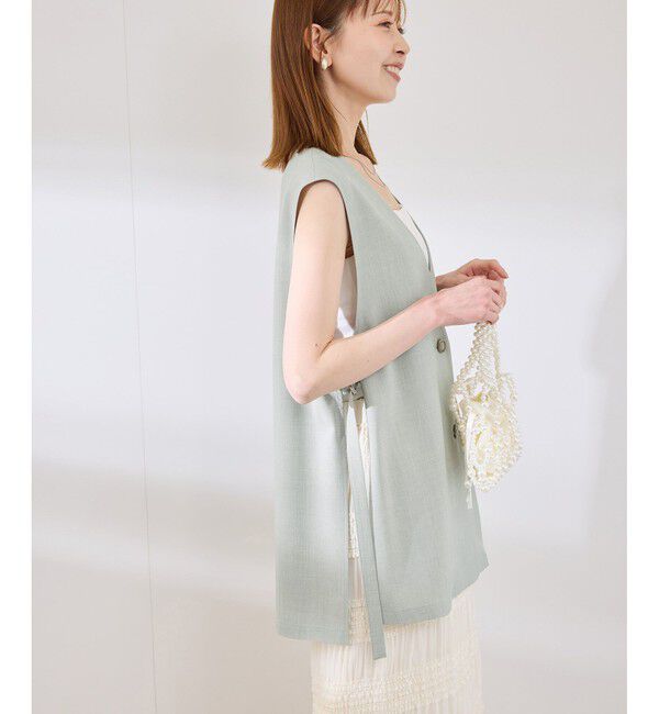 Rope&rsquo;Picnic「【抗菌防臭・接触冷感・UVカット】カナパノースーリーブジレ/セットアップ対応」|ベスト・ジレ|