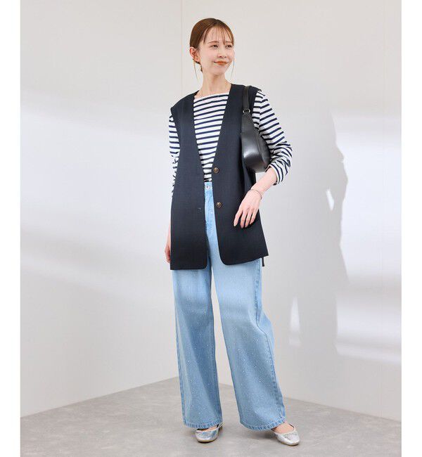 Rope&rsquo;Picnic「【抗菌防臭・接触冷感・UVカット】カナパノースーリーブジレ/セットアップ対応」|ベスト・ジレ|