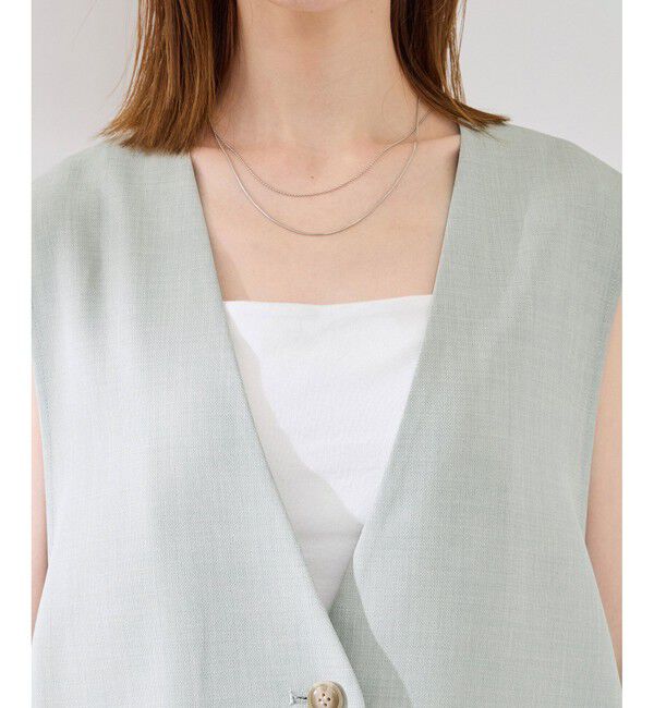 Rope&rsquo;Picnic「【抗菌防臭・接触冷感・UVカット】カナパノースーリーブジレ/セットアップ対応」|ベスト・ジレ|