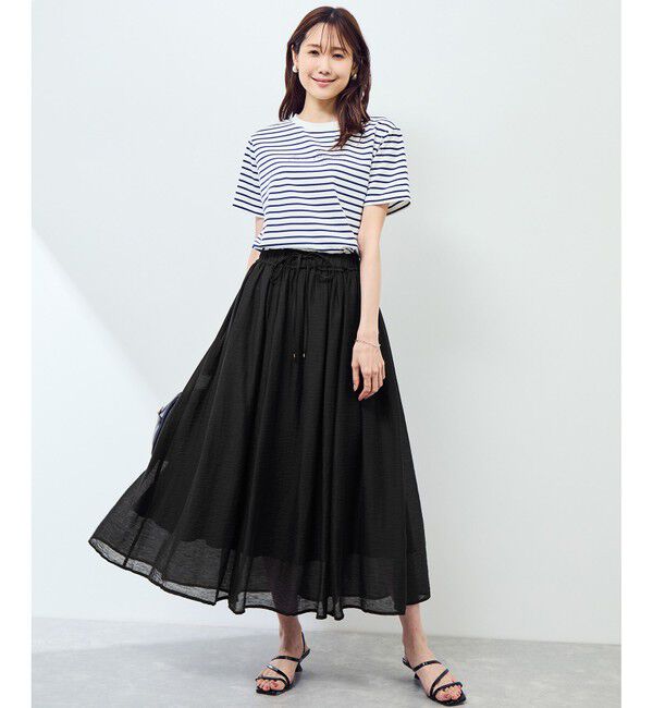 Rope&rsquo;Picnic「【emur/エミュール】シアーリネンタンブラーイージースカート」|スカート|