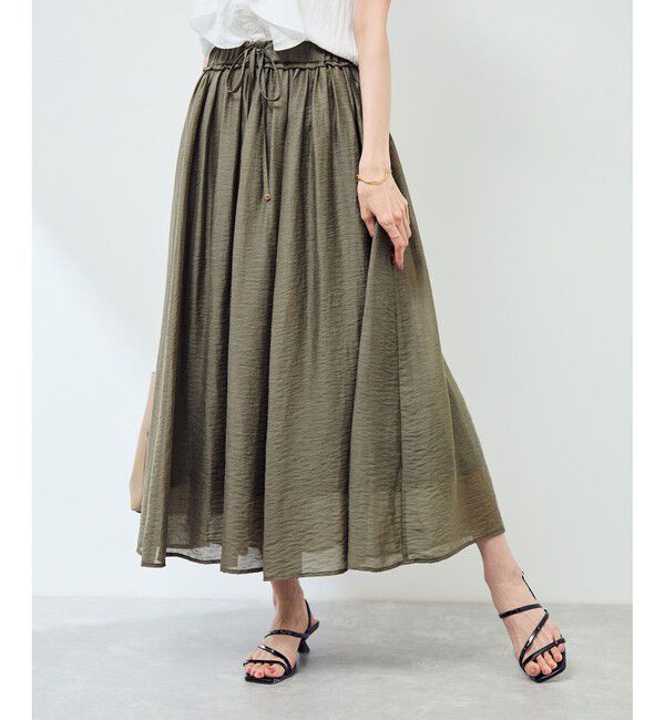 Rope&rsquo;Picnic「【emur/エミュール】シアーリネンタンブラーイージースカート」|スカート|