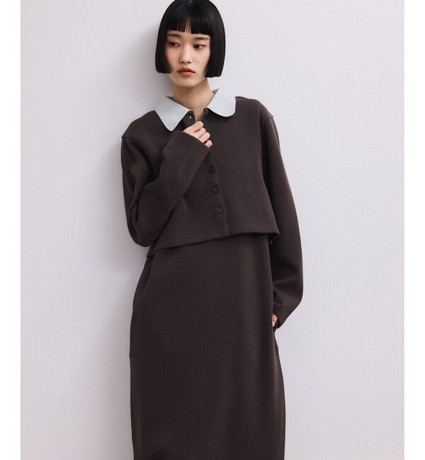 ADAM ET ROPE'「【WEB限定】カーディガンセットワンピース」|ワンピース|