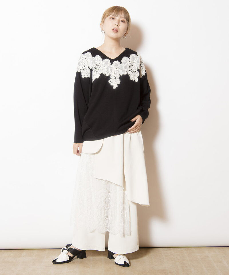  「レースレイヤードパンツ」|その他|