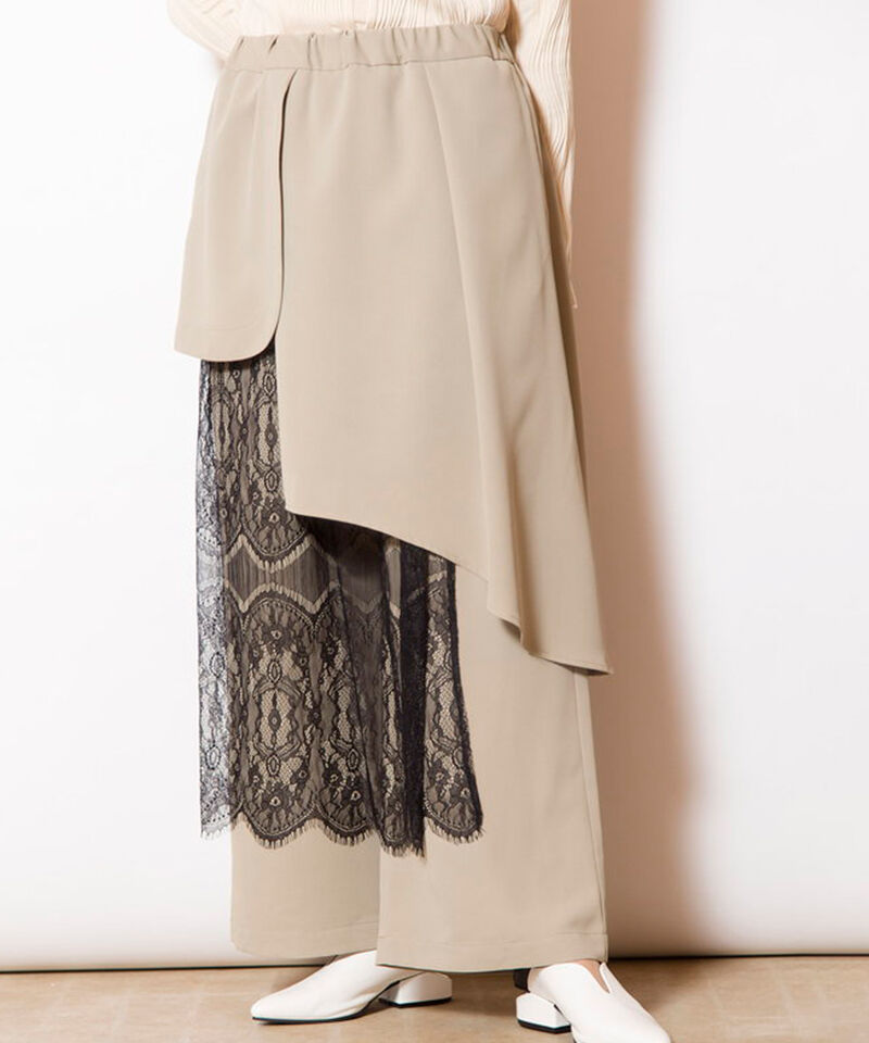  「レースレイヤードパンツ」|その他|GRAYBEIGE