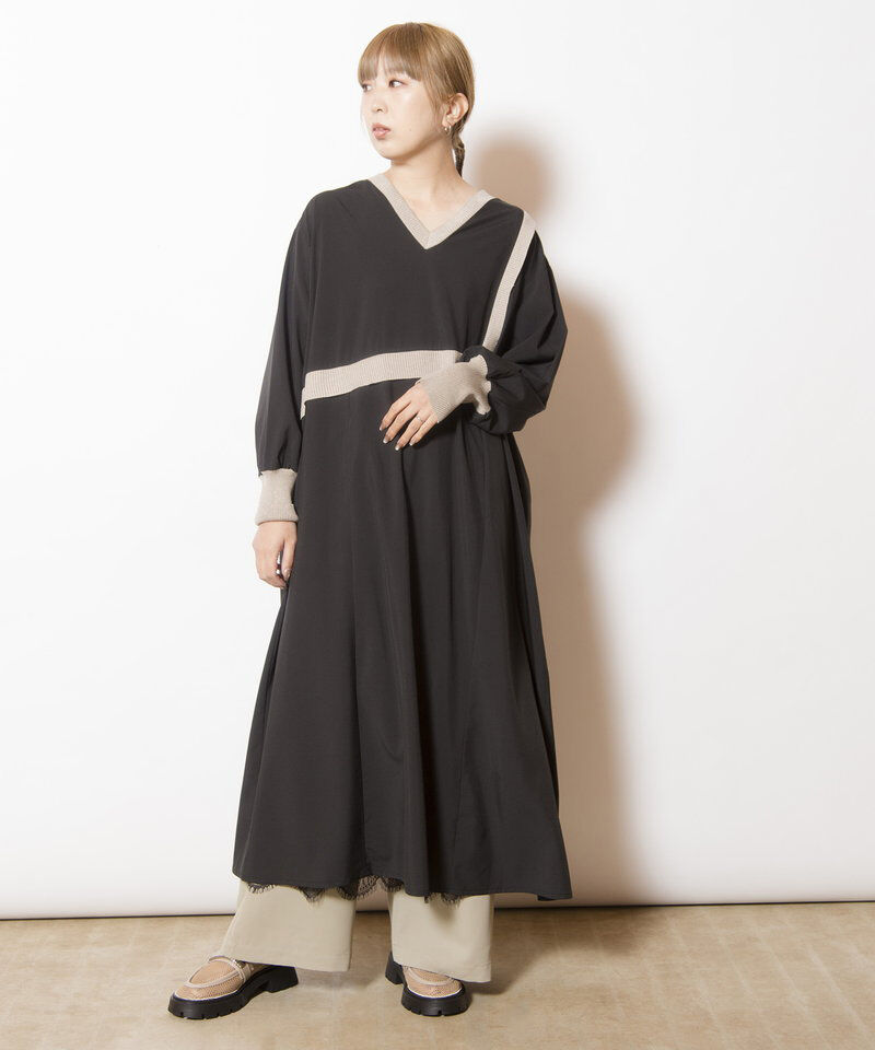  「2WAY配色切替ワンピース」|ワンピース|