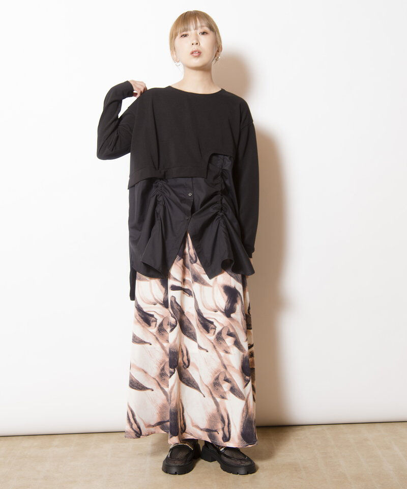  「プリントフレアースカート」|フレア|