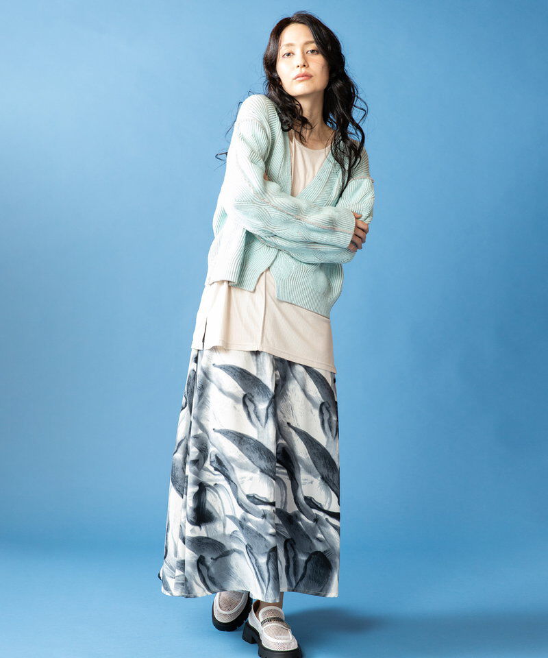  「プリントフレアースカート」|フレア|