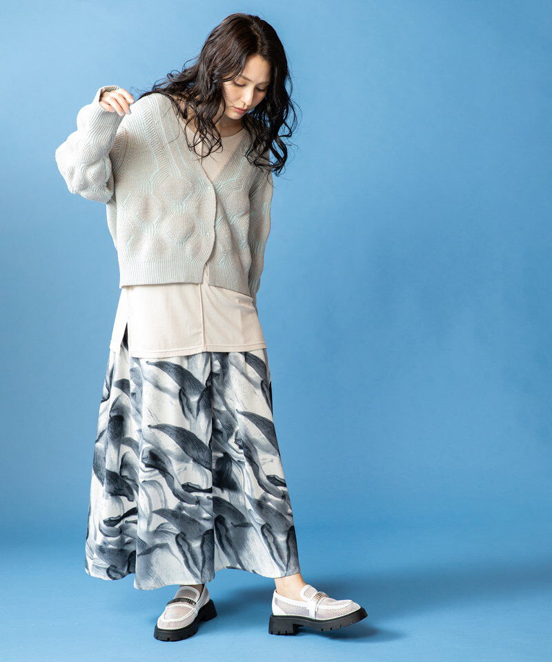  「プリントフレアースカート」|フレア|