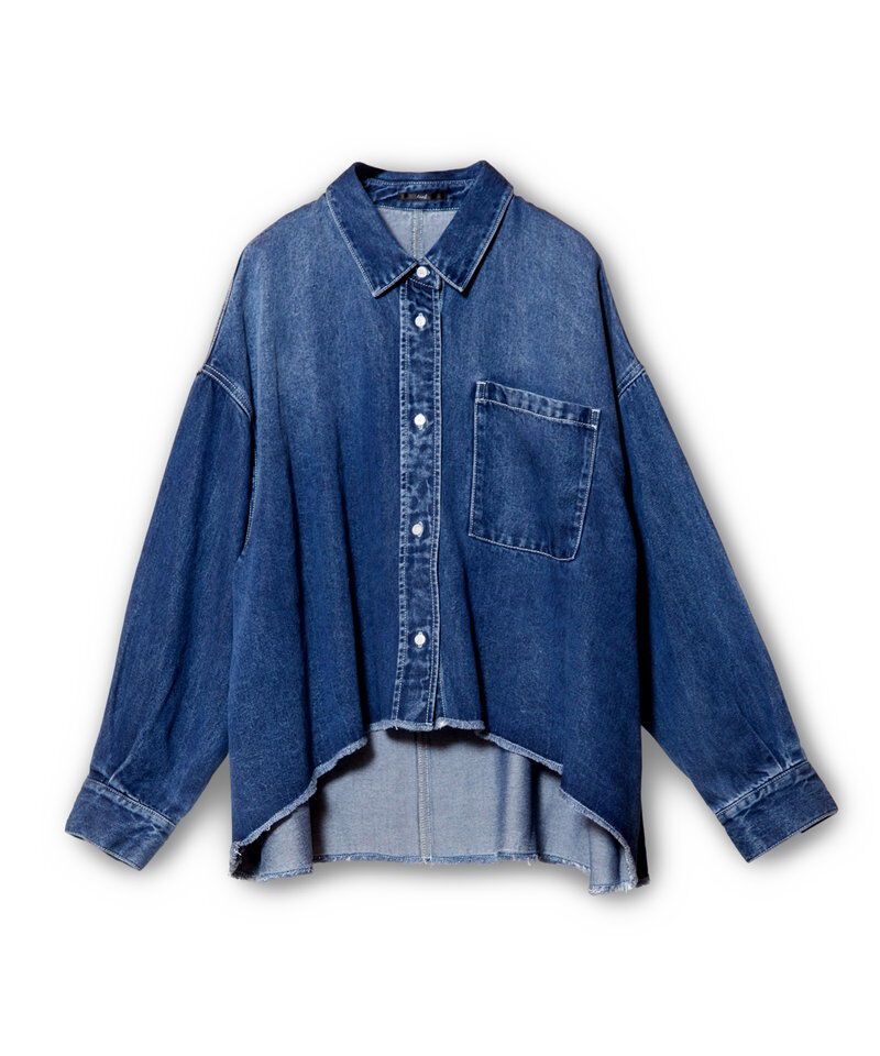  「セルロースデニムビッグシャツ」|シャツ・ブラウス|