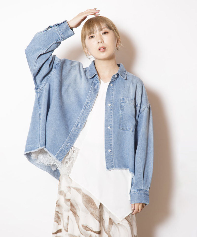  「セルロースデニムビッグシャツ」|シャツ・ブラウス|