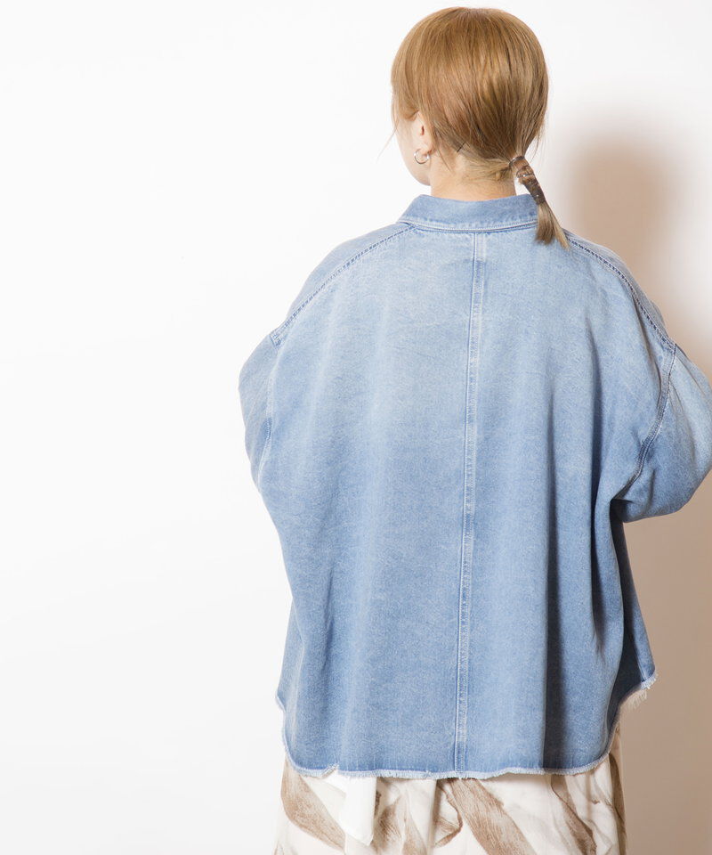  「セルロースデニムビッグシャツ」|シャツ・ブラウス|