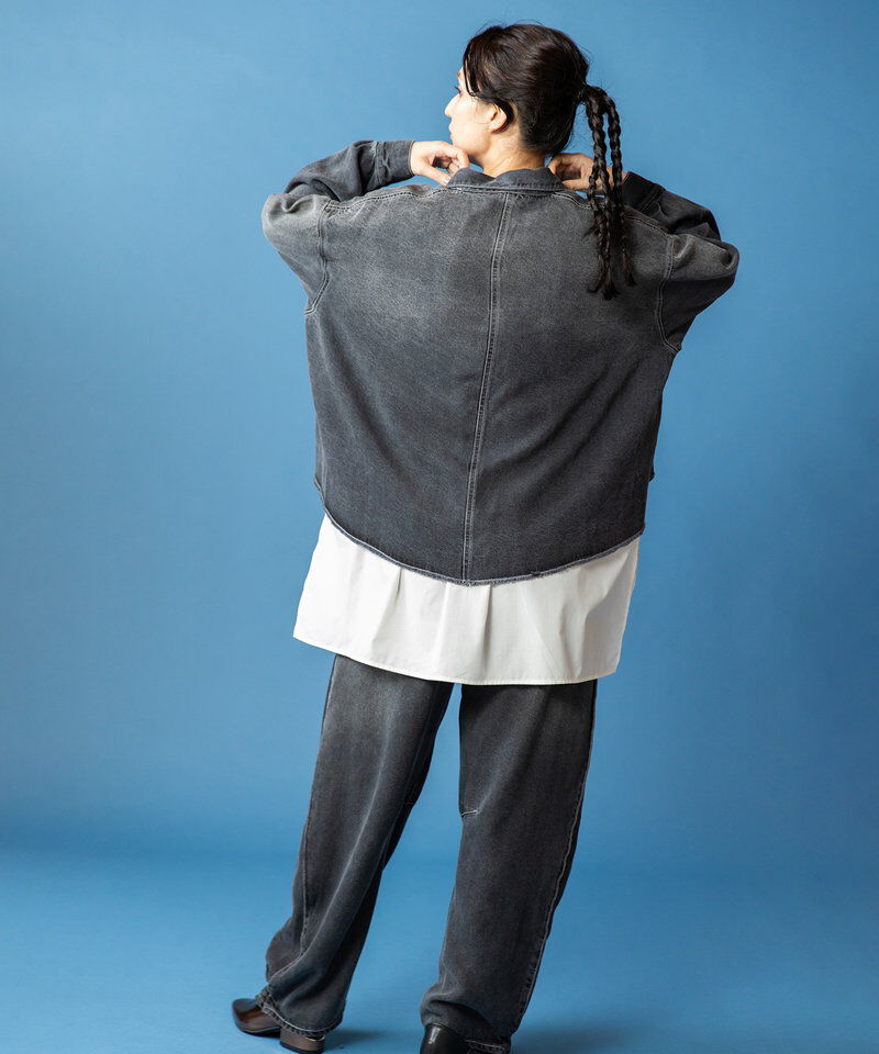  「セルロースデニムビッグシャツ」|シャツ・ブラウス|