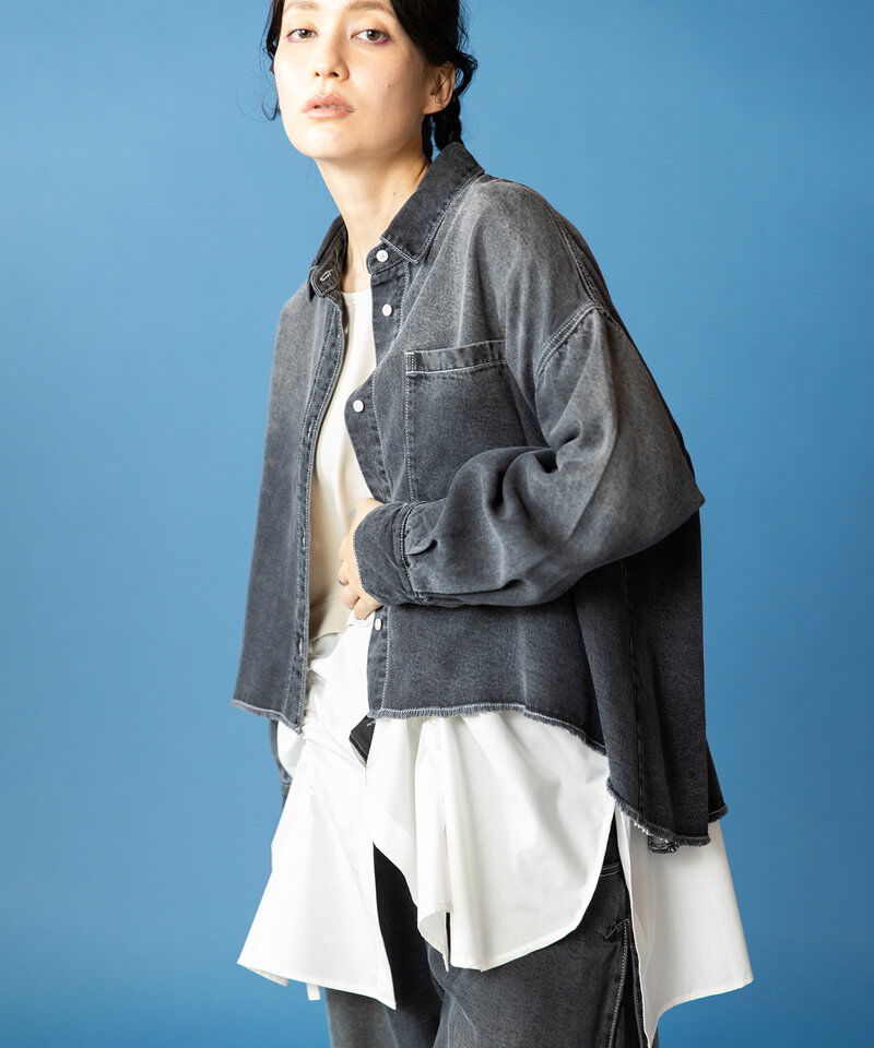 「セルロースデニムビッグシャツ」|シャツ・ブラウス|