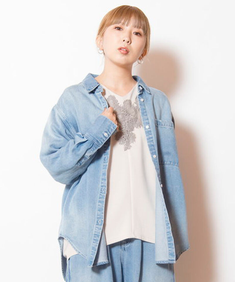  「セルロースデニムバックタックシャツ」|シャツ・ブラウス|L .BLUE