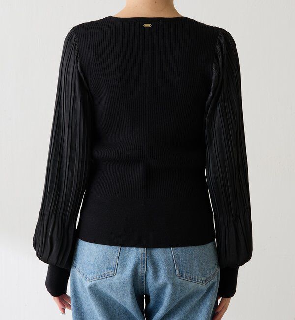  「袖プリーツコンパクトニット」|ニット・セーター|