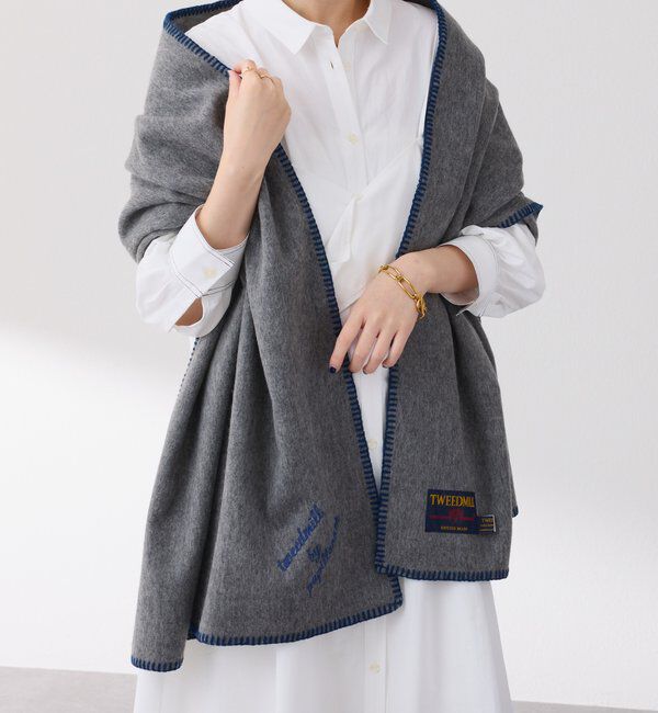  「【TWEEDMILL/ツイードミル 別注アイテム】ストール」|マフラー|ライトグレー