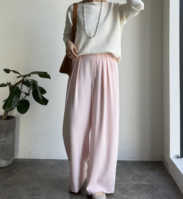  「【累計販売数3万枚突破/22色４サイズ展開！】タックワイドパンツ」|チノ|