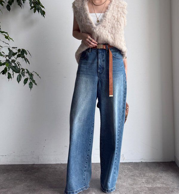  「【完売サイズ再販開始！】ワイドデニム」|デニム|