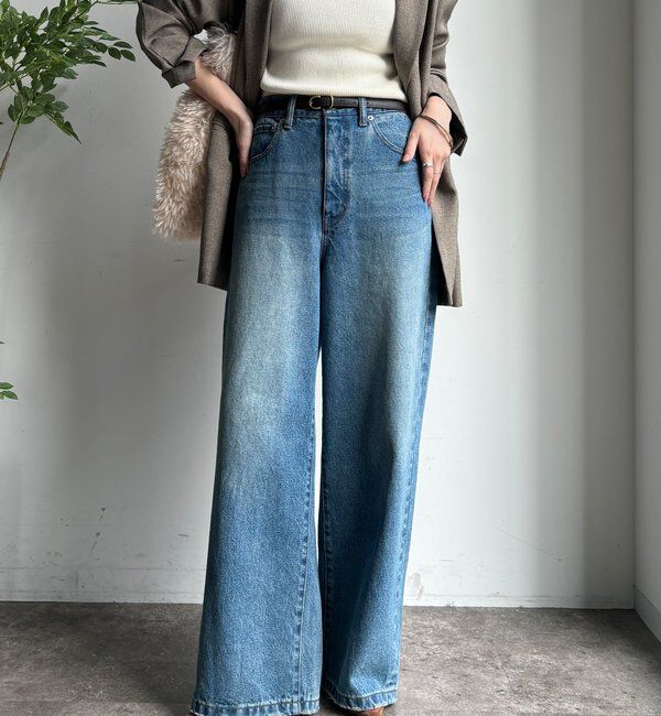  「【完売サイズ再販開始！】ワイドデニム」|デニム|