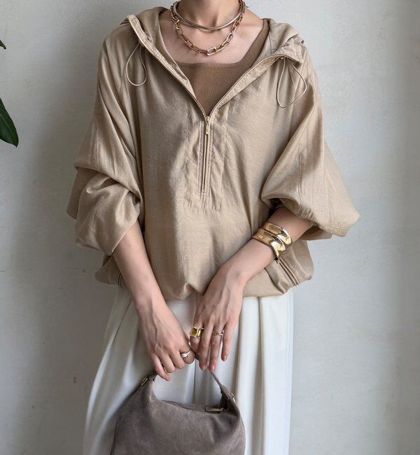  「シアーアノラック」|シャツ・ブラウス|ベージュ