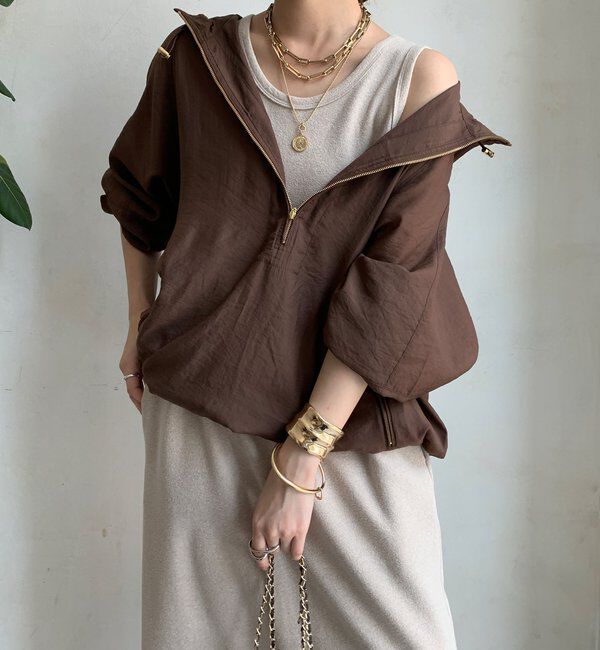  「シアーアノラック」|シャツ・ブラウス|ブラウン