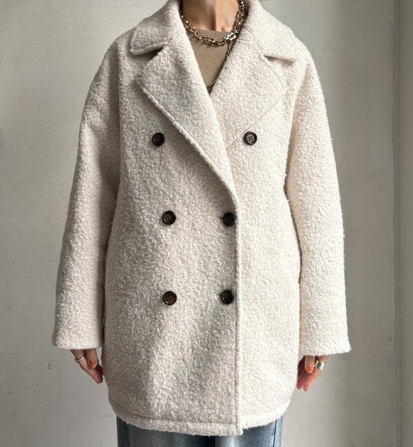  「【WEB限定】ボアダウンダブルテーラードコート」|その他|