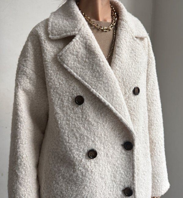  「【WEB限定】ボアダウンダブルテーラードコート」|その他|