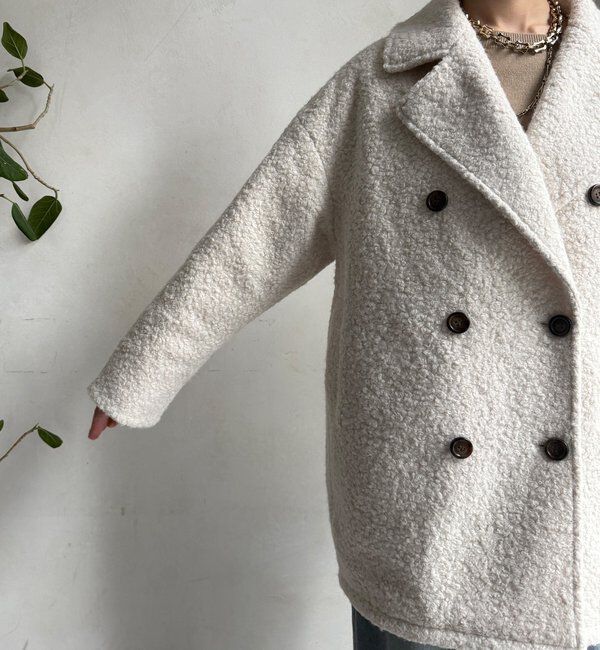  「【WEB限定】ボアダウンダブルテーラードコート」|その他|