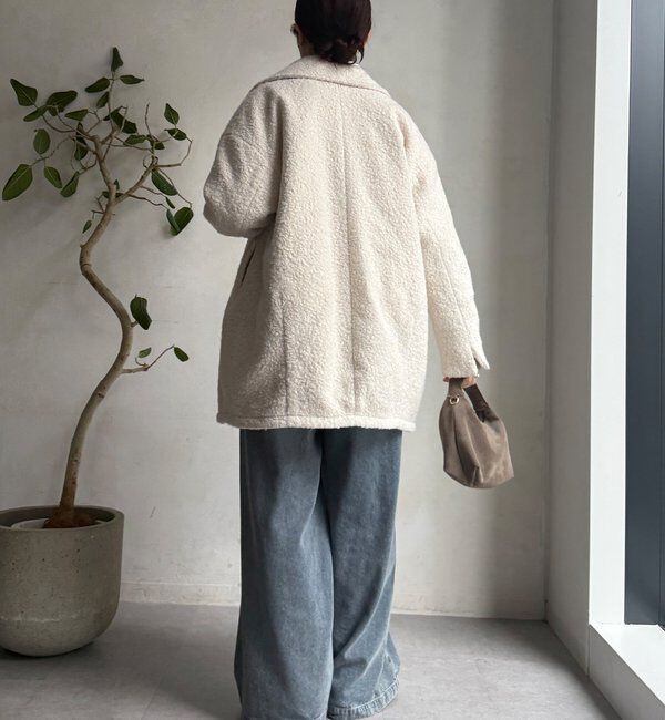  「【WEB限定】ボアダウンダブルテーラードコート」|その他|