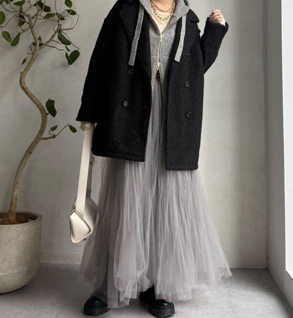  「【WEB限定】ボアダウンダブルテーラードコート」|その他|