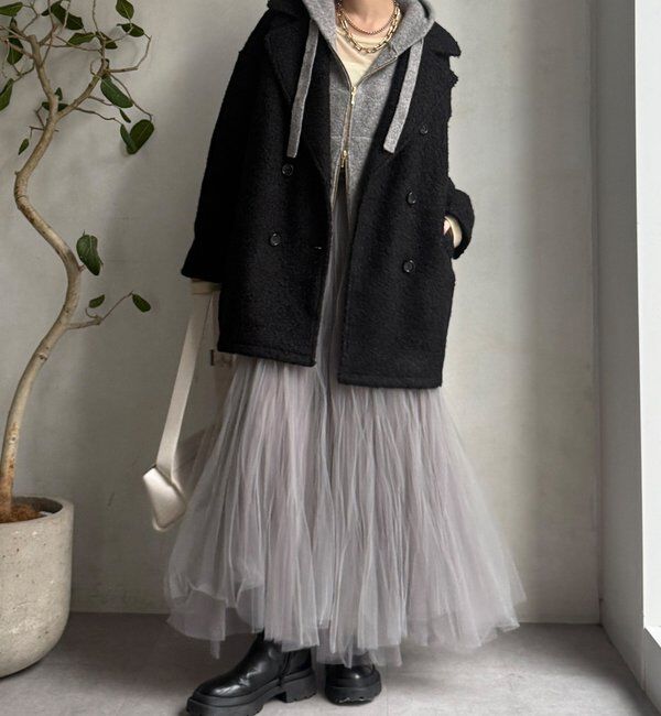  「【WEB限定】ボアダウンダブルテーラードコート」|その他|