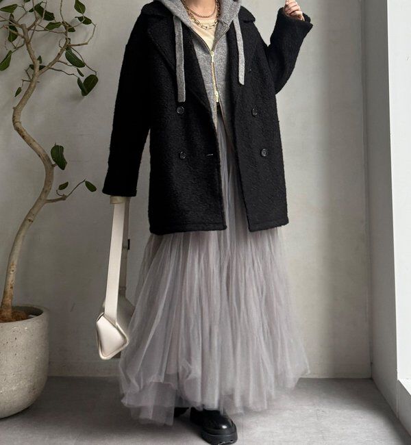  「【WEB限定】ボアダウンダブルテーラードコート」|その他|