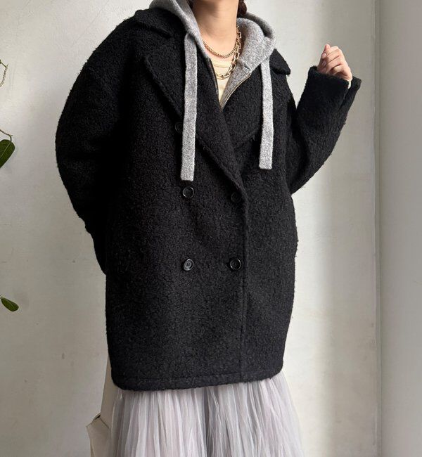  「【WEB限定】ボアダウンダブルテーラードコート」|その他|