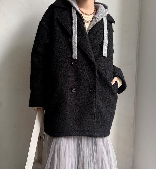  「【WEB限定】ボアダウンダブルテーラードコート」|その他|