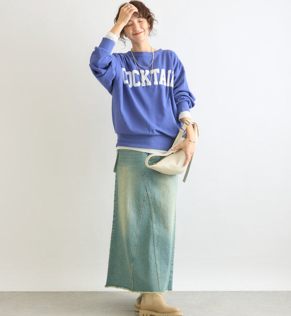  「【1枚でも様になる】シアーベロアロンT」|Tシャツ・カットソー|