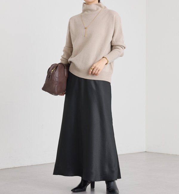  「【5色展開/万能トップス】ウール100NEWボトルネックニット」|ニット・セーター|