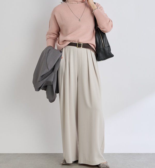  「【5色展開/万能トップス】ウール100NEWボトルネックニット」|ニット・セーター|