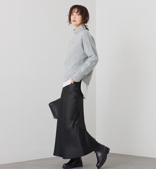  「【5色展開/万能トップス】ウール100NEWボトルネックニット」|ニット・セーター|