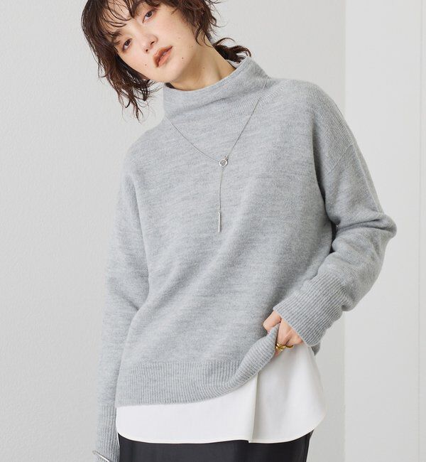  「【5色展開/万能トップス】ウール100NEWボトルネックニット」|ニット・セーター|